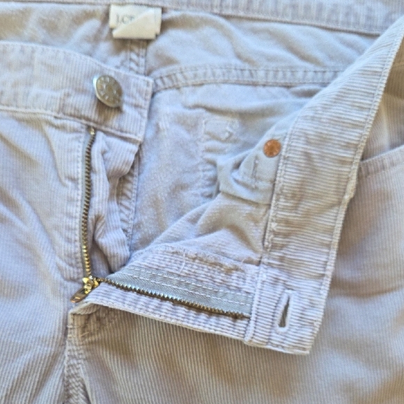 J. Crew Light Grey City Fit Straight Leg Corduroy Pants - Size 33 - Picture 5 of 7